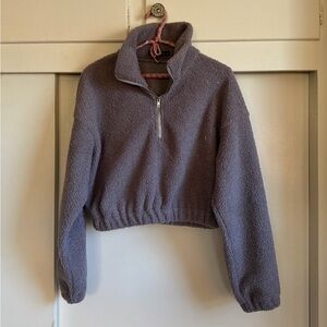Zaful cropped 1/2 zip